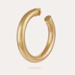 Boucles d'oreilles créoles Turner grand modèle dorées