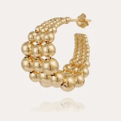 Boucles d'oreilles créoles Multiperla mini dorées