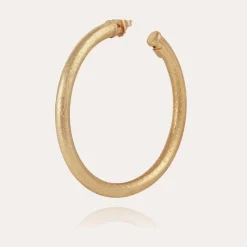 Boucles d'oreilles créoles Maoro grand modèle dorées
