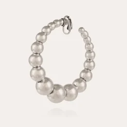 Boucles d'oreilles créoles Andy grand modèle argentées