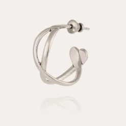 Boucles d'oreilles créoles Destinée argentées