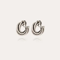 Boucles d'oreilles créoles Atik petit modèle argentées