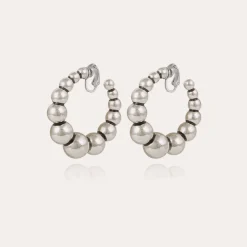 Boucles d'oreilles créoles Andy petit modèle argentées