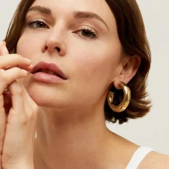 Boucles d'oreilles créoles Turner dorées