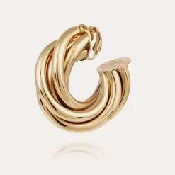Boucles d'oreilles créoles Atik moyen modèle dorées