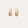 Boucles d'oreilles Écume petit modèle dorées - Améthyste - Capsule Les Précieux