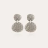 Boucles d'oreilles Diva double petit modèle argentées