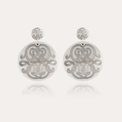 Boucles d'oreilles Diva grand modèle argentées