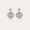 Boucles d'oreilles Diva strass petit modèle argentées