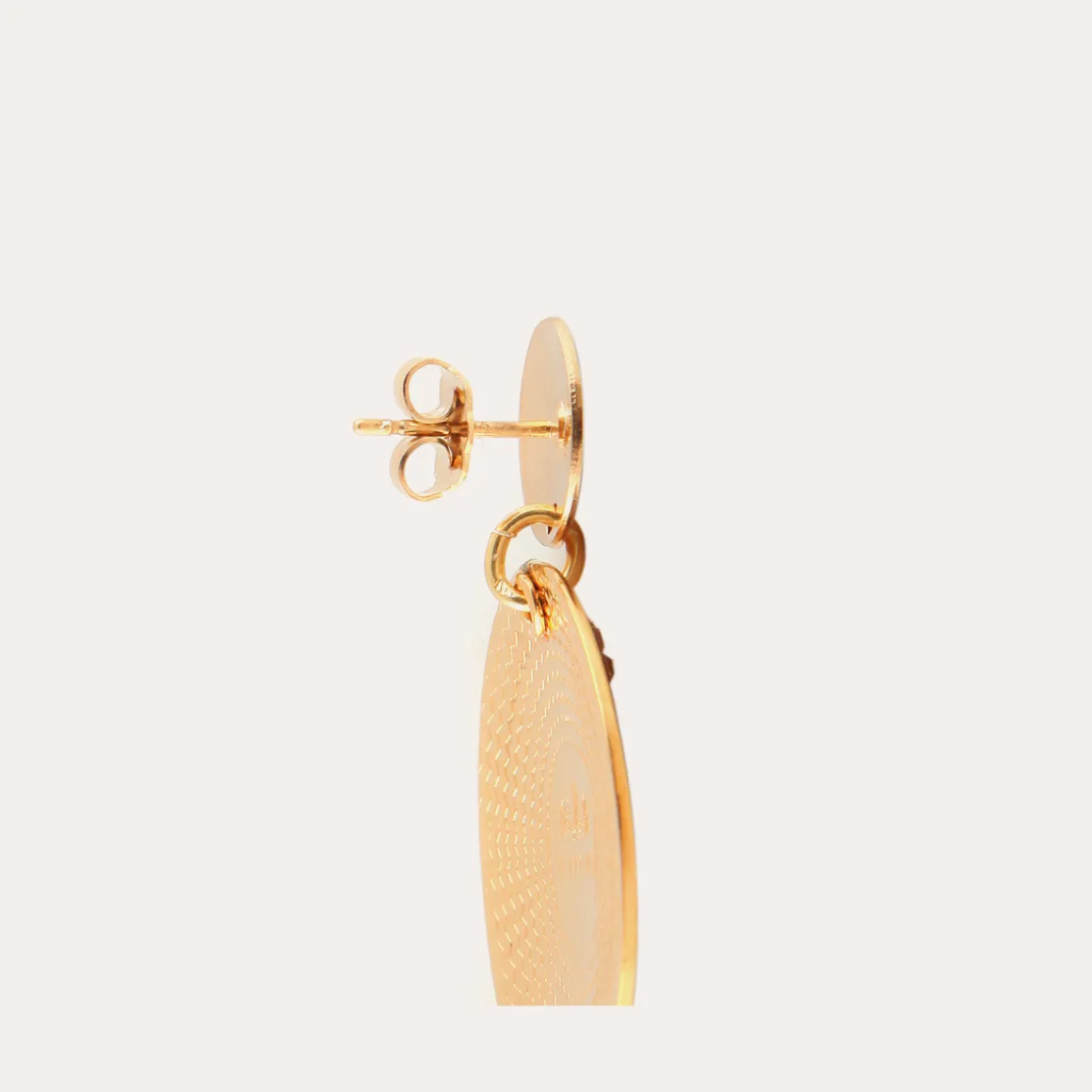 Boucles d'oreilles Diva strass petit modèle dorées