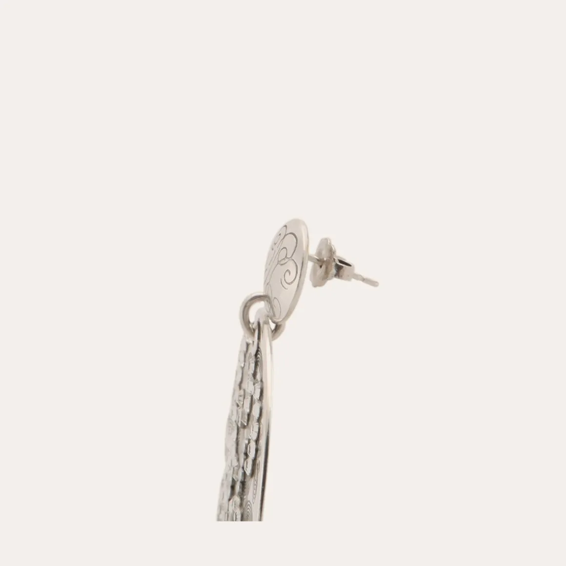 Boucles d'oreilles Diva strass petit modèle argentées