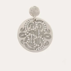 Boucles d'oreilles Diva strass grand modèle argentées