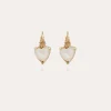 Boucles d'oreilles Donguette nacre dorées - Nacre Blanche
