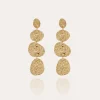 Boucles d'oreilles Eclipse 4 rangs dorées