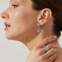 Boucles d'oreilles Eclipse petit modèle argentées