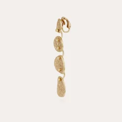 Boucles d'oreilles Eclipse 4 rangs dorées