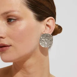 Boucles d'oreilles Eclipse Moon argentées
