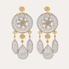 Boucles d'oreilles Fanfaria raphia dorées
