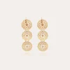 Boucles d'oreilles Flocon Triple mini dorées