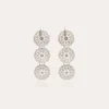 Boucles d'oreilles Flocon Triple mini argentées