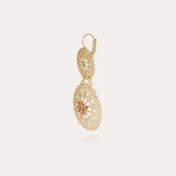 Boucles d'oreilles Flocon double mini dorées