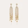 Boucles d'oreilles Grace strass dorées