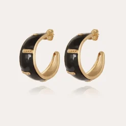 Boucles d'oreilles Idra émail dorées