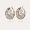 Boucles d'oreilles Izzia grand modèle argentées