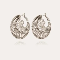 Boucles d'oreilles Izzia grand modèle argentées