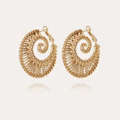 Boucles d'oreilles Izzia grand modèle dorées