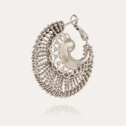 Boucles d'oreilles Izzia grand modèle argentées