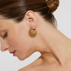 Boucles d'oreilles Izzia petit modèle dorées