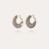 Boucles d'oreilles Izzia strass petit modèle finition rhodium