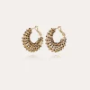 Boucles d'oreilles Izzia strass petit modèle dorées