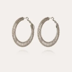 Boucles d'oreilles Izzia très grand modèle argentées