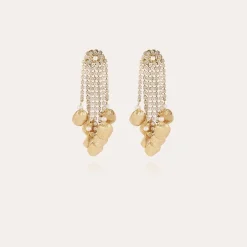 Boucles d'oreilles Kate strass dorées