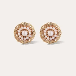 Boucles d'oreilles Leonie dorées - Perles de Culture