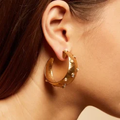 Boucles d'oreilles Leontia petit modèle dorées
