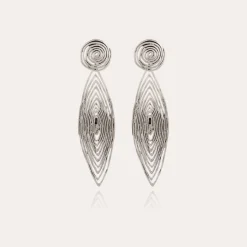 Boucles d'oreilles Longwave petit modèle argentées