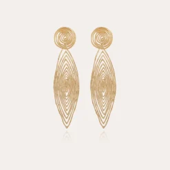 Boucles d'oreilles Longwave petit modèle dorées