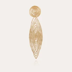 Boucles d'oreilles Longwave grand modèle dorées