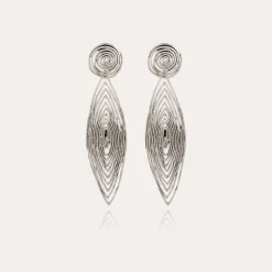 Boucles d'oreilles Longwave petit modèle argentées