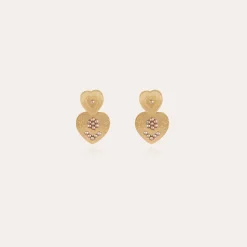 Boucles d'oreilles Love mini dorées