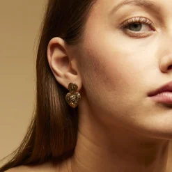 Boucles d'oreilles Love mini dorées