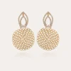 Boucles d'oreilles Luciole strass dorées