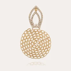 Boucles d'oreilles Luciole strass dorées