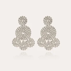 Boucles d'oreilles Lucky Sequin petit modèle argentées