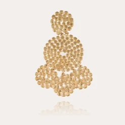Boucles d'oreilles Lucky Sequin petit modèle dorées