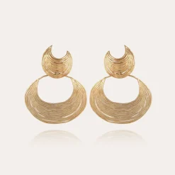 Boucles d'oreilles Luna Wave dorées