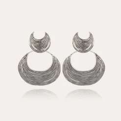 Boucles d'oreilles Luna Wave argentées